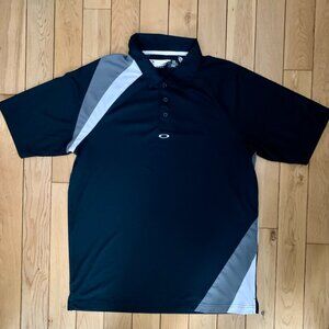 Oakley Golf Polo Shirt Men's Large L Short Sleeve Tennis Hiking Outdoor Black